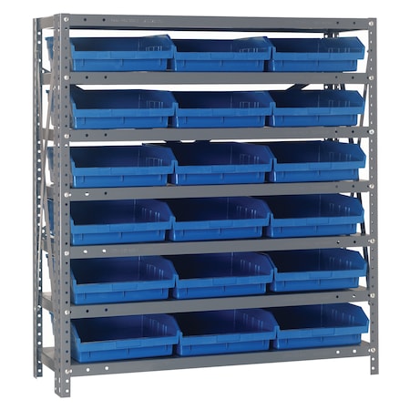Quantum Storage Systems Steel Shelving Shelf Bin System 1839-110BL